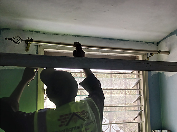 Installation of curtain rods